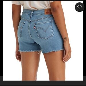 Levi ’s Jean Shorts mid length 4" mid rise Blue Denim Stretch Casual 29 levis